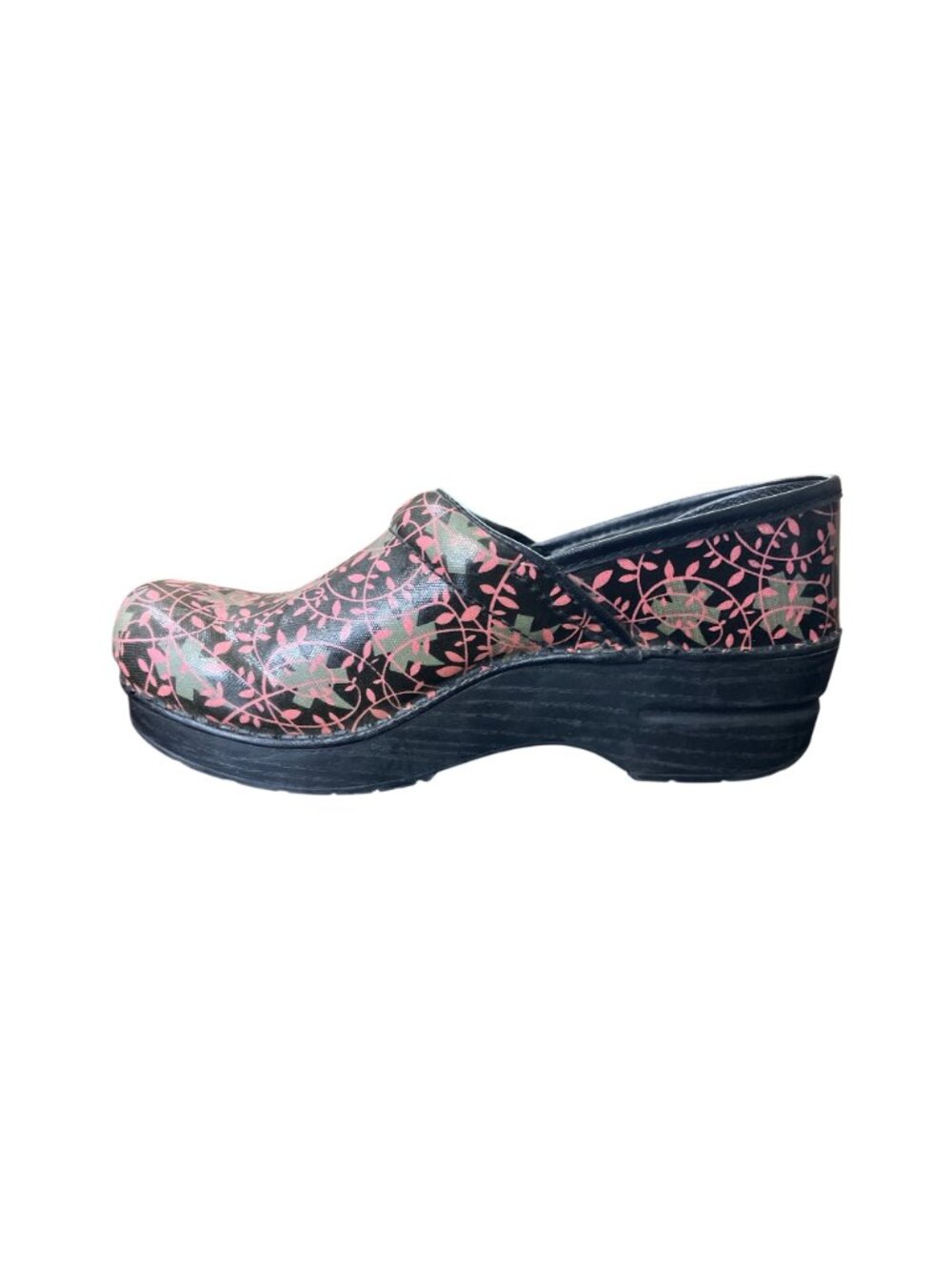 Dansko Womens EU 38 / US 7.5-8 Clogs Vegan Pink Floral Slip-On Nursing Comfort - Picture 10 of 10